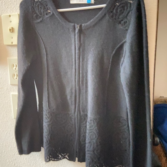 Sparrow by Anthro Wool Cardigan with Lace Detail - Picture 2 of 6